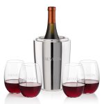 Pescara Wine Cooler & Carlita Stemless Wine Set - 2