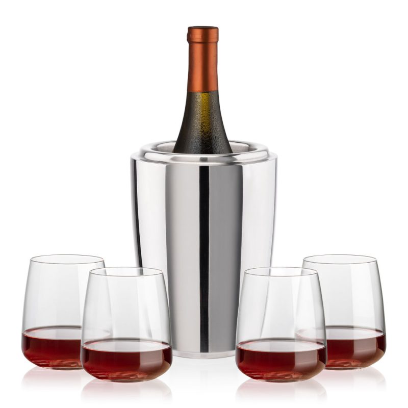 Pescara Wine Cooler & Dunhill Stemless Wine Set - 5