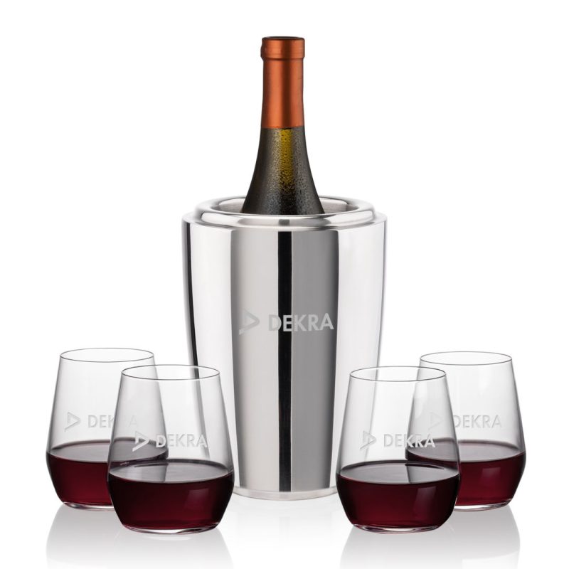 Pescara Wine Cooler & Germain Stemless Wine Set - 2