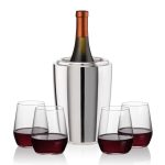 Pescara Wine Cooler & Germain Stemless Wine Set - 5