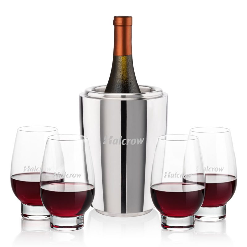 Pescara Wine Cooler & Glenarden Stemless Wine Set - 2