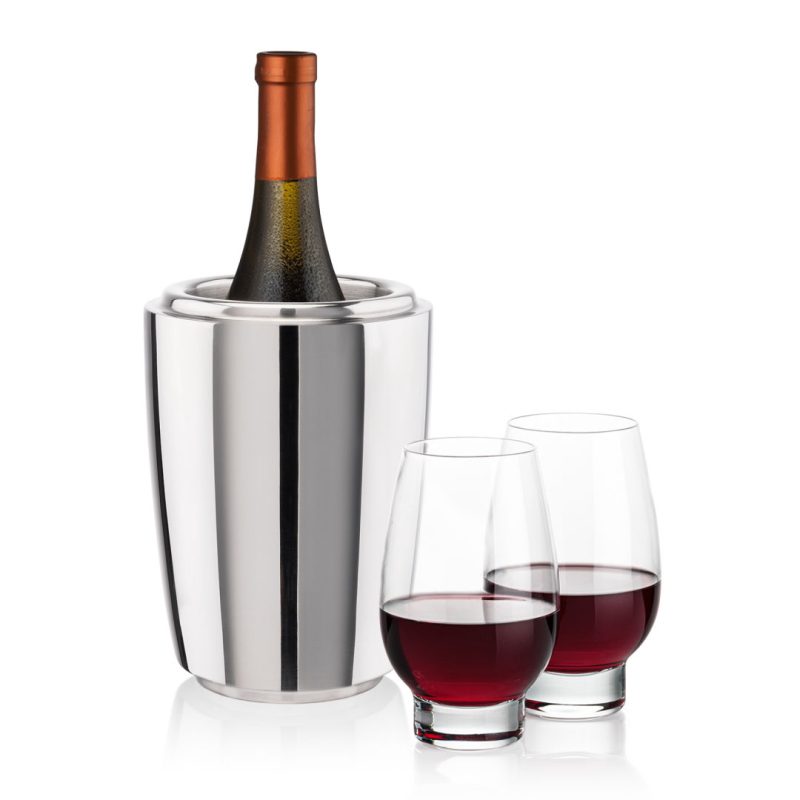 Pescara Wine Cooler & Glenarden Stemless Wine Set - 4