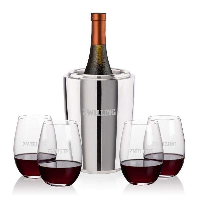 Pescara Wine Cooler & Laurent Stemless Wine Set - 2