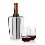 Pescara Wine Cooler & Laurent Stemless Wine Set - 4