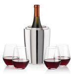 Pescara Wine Cooler & Reina Stemless Wine Set - 5