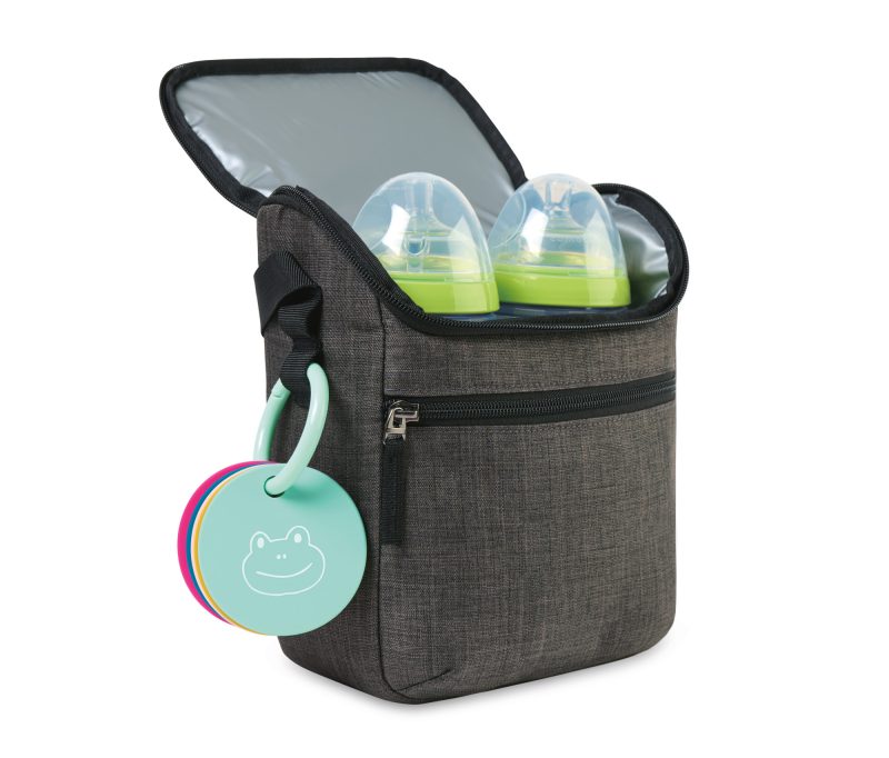 Reagan Baby Bottle Cooler - Charcoal Heather - 1
