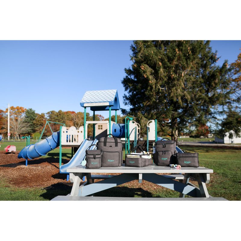 Reagan Baby Bottle Cooler - Charcoal Heather - 5