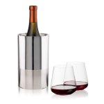 Catania Wine Cooler & Breckland Stemless Wine Set - 4