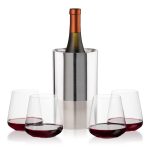 Catania Wine Cooler & Breckland Stemless Wine Set - 5