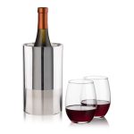 Catania Wine Cooler & Stanford Stemless Wine Set - 4