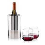 Catania Wine Cooler & Tucson Stemless Wine Set - 4