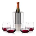 Catania Wine Cooler & Tucson Stemless Wine Set - 5