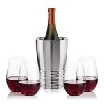 Genoa Wine Cooler & Boston Stemless Wine Set - 5