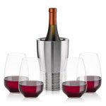 Genoa Wine Cooler & Oldham Stemless Wine Set - 5