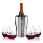 Genoa Wine Cooler & Reina Stemless Wine Set - 2