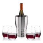 Genoa Wine Cooler & Salem Stemless Wine Set - 5