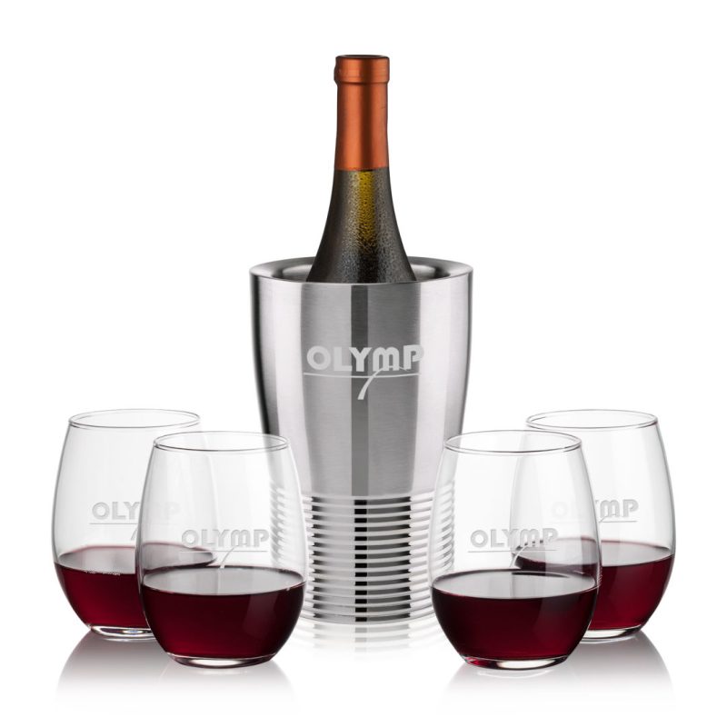Genoa Wine Cooler & Stanford Stemless Wine Set - 2