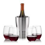 Genoa Wine Cooler & Stanford Stemless Wine Set - 5