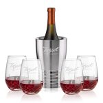 Genoa Wine Cooler & Templeton Stemless Wine Set - 2