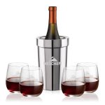 Milano Wine Cooler & Crestview Stemless Wine Set - 2