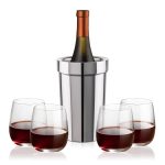 Milano Wine Cooler & Crestview Stemless Wine Set - 6