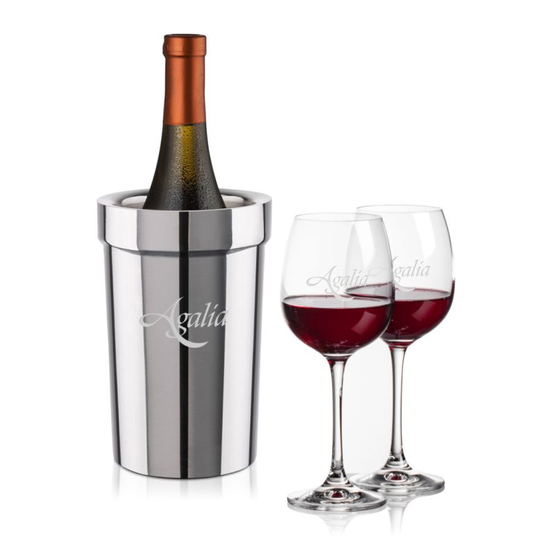 Milano Wine Cooler & Danforth Wine Set