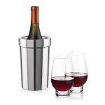 Milano Wine Cooler & Glenarden Stemless Wine Set - 4