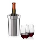 Milano Wine Cooler & Laurent Stemless Wine Set - 5