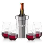 Milano Wine Cooler & Oldham Stemless Wine Set - 2