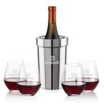 Milano Wine Cooler & Reina Stemless Wine Set - 2