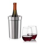 Milano Wine Cooler & Stanford Stemless Wine Set - 4