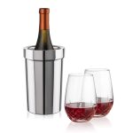 Milano Wine Cooler & Templeton Stemless Wine Set - 4