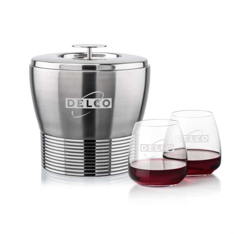 Genoa Ice Bucket & Hogarth On-the-Rocks Set