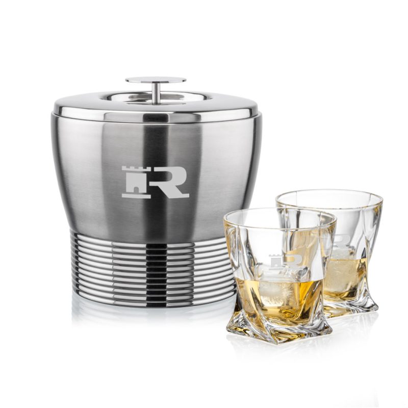 Genoa Ice Bucket & Oasis On-the-Rocks Set